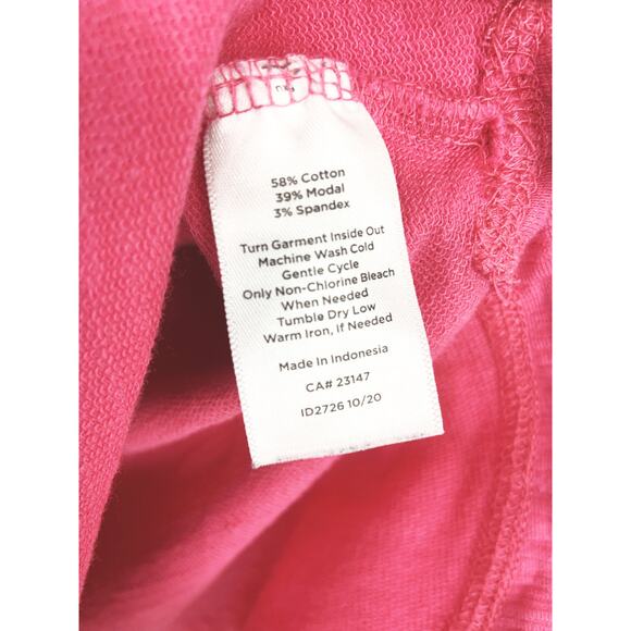 T by Talbots Womens Full Zip Roundneck Bubble Gum Pink Sweatshirt Size S - Picture 4 of 6